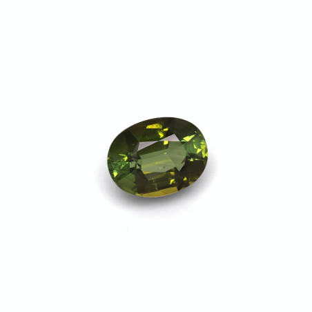 Turmalina Verde taille OVALE Basil Green 21.17 carats