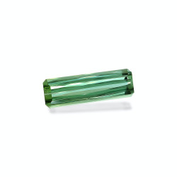 Rechthoekig geslepen groene toermalijn Cotton Green 24.43 karaat