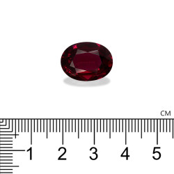 rhodolite الحجم بيضاوي أحمر 10.46 