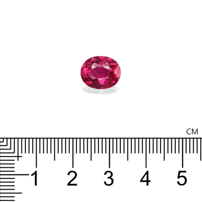 OVAL cut Rubellite Tourmaline Rose Red 3.37 carats