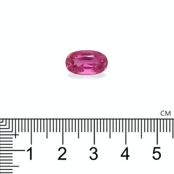 Ovale geslepen Rubelliet Fuscia Roze 4.86 karaat