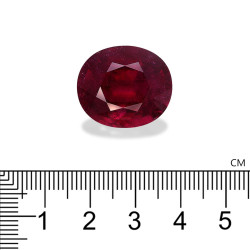 Ovale geslepen Rubelliet Roze Rood 27,20 karaat