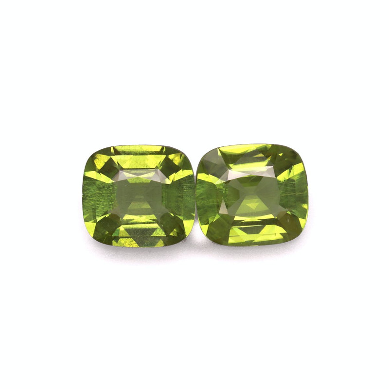 CUSHION-cut Peridot Pistachio Green 7.94 carats