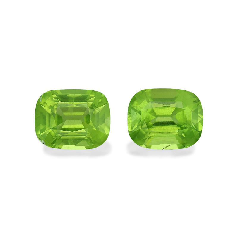 CUSHION-cut Peridot Lime Green 8.43 carats