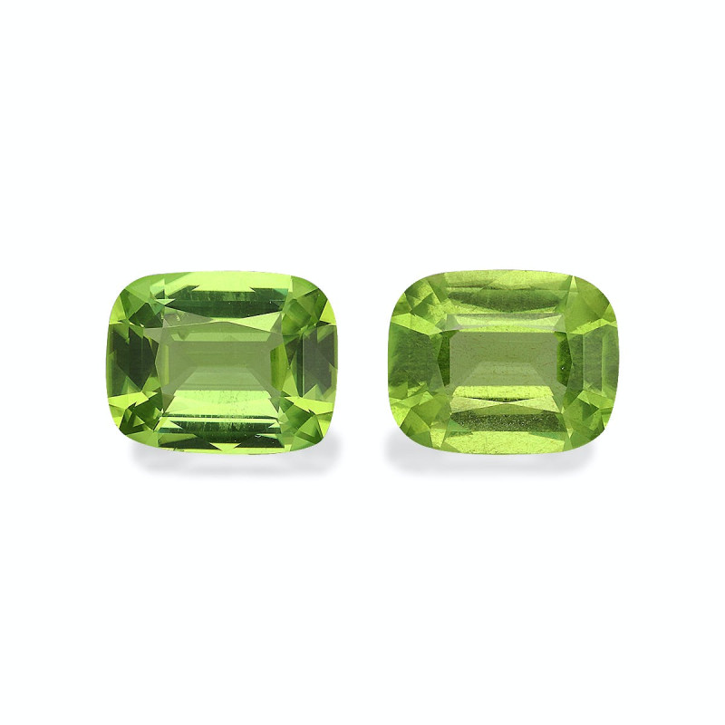 CUSHION-cut Peridot Pistachio Green 7.37 carats