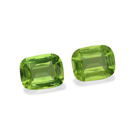 CUSHION-cut Peridot Pistachio Green 7.37 carats