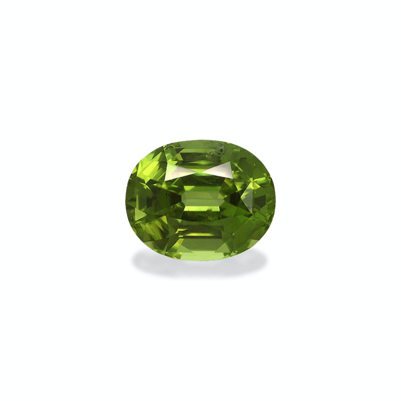 OVAL-cut Peridot Lime Green 4.57 carats