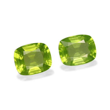 CUSHION-cut Peridot Lime Green 6.17 carats