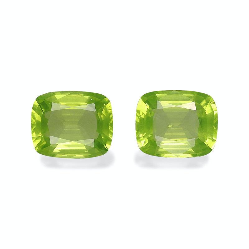 CUSHION-cut Peridot Lime Green 8.47 carats