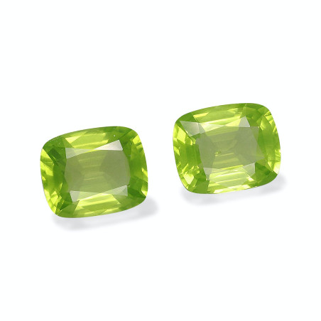 CUSHION-cut Peridot Lime Green 8.47 carats