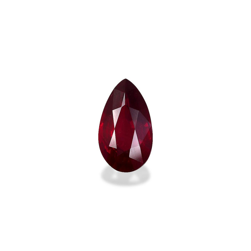 Pear-cut Mozambique Ruby Red 3.49 carats