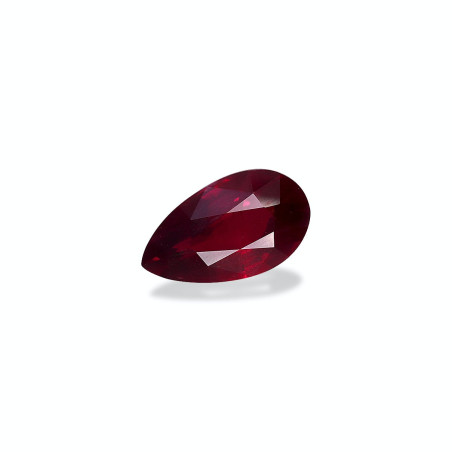 Pear-cut Mozambique Ruby Red 3.49 carats