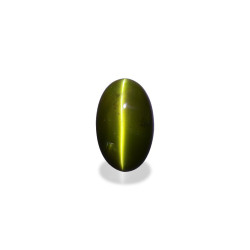Kattenoog (chrysoberyl) OVALE snit Bosgroen 6,82 karaat