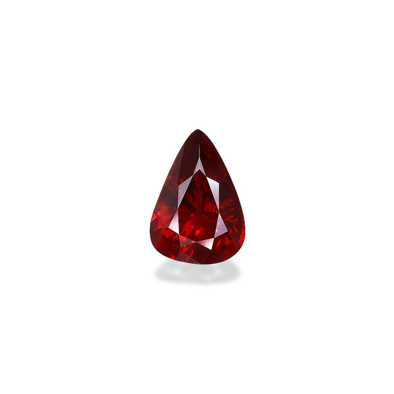 Pear-cut Mozambique Ruby Red 1.92 carats