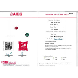 Ovale rode robijn uit Mozambique van 5,02 karaat
