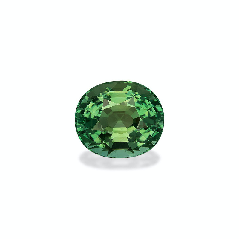 OVAL-cut Green Tourmaline Cotton Green 30.33 carats