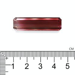 bi-kleurige toermalijn rechthoekige snit 32.43 karaat