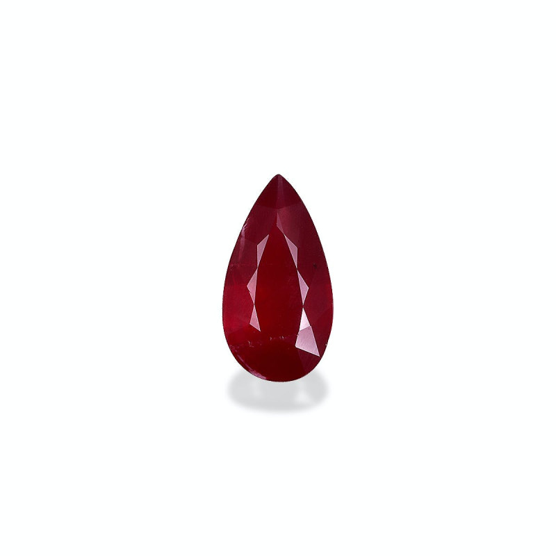 Pear-cut Mozambique Ruby Red 4.02 carats