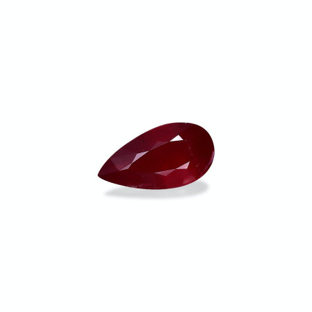 Pear-cut Mozambique Ruby Red 4.02 carats