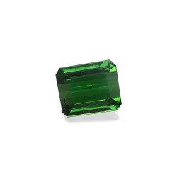 Rechthoekig geslepen groene toermalijn, mosgroen, 10,83 karaat