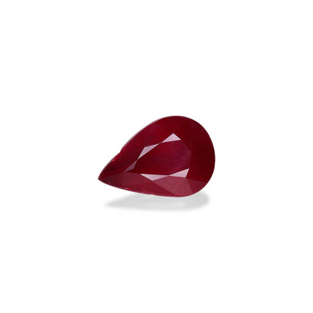 Pear-cut Mozambique Ruby Red 3.01 carats