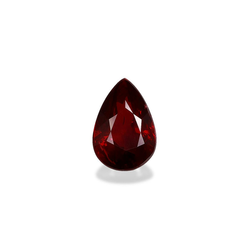 Pear-cut Mozambique Ruby Red 4.01 carats