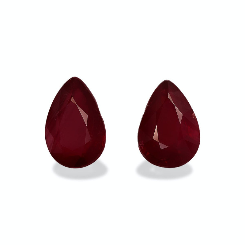 Pear-cut Mozambique Ruby Red 10.06 carats
