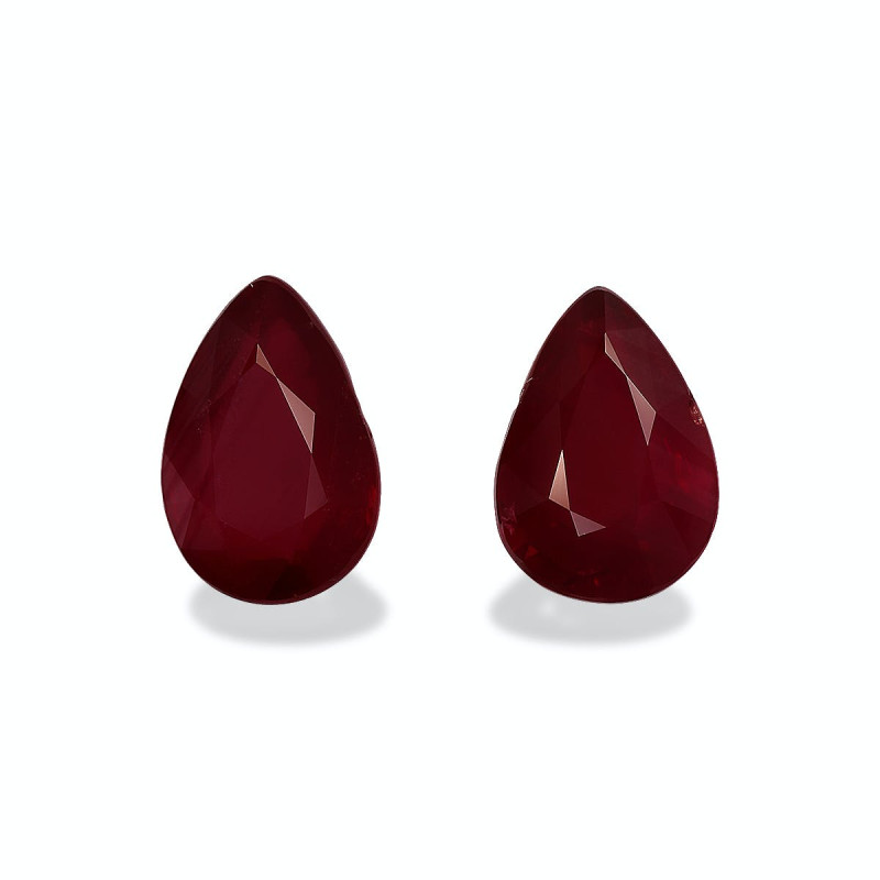 Rubíes de Mozambique taille Poire Rojo 10.06 carats