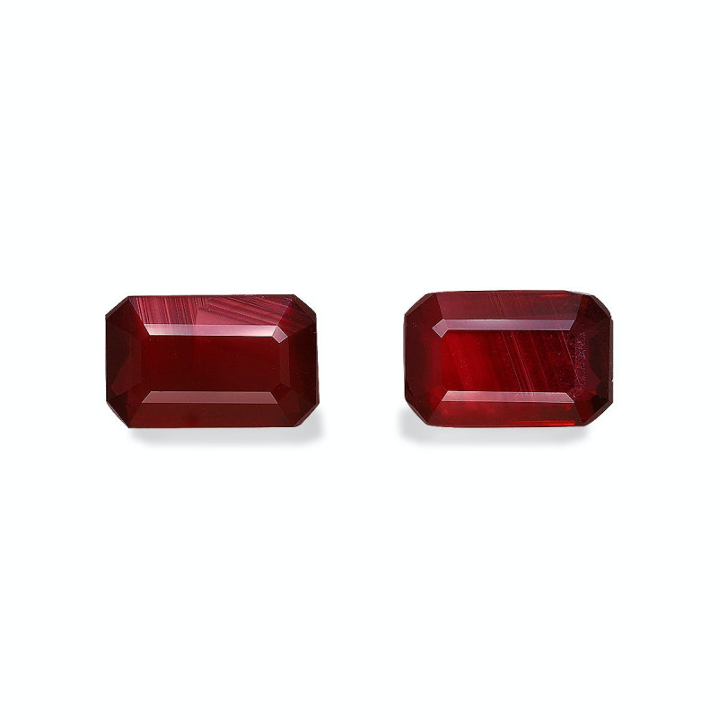 Rubis du Mozambique taille RECTANGULARE Rouge 8.13 carats