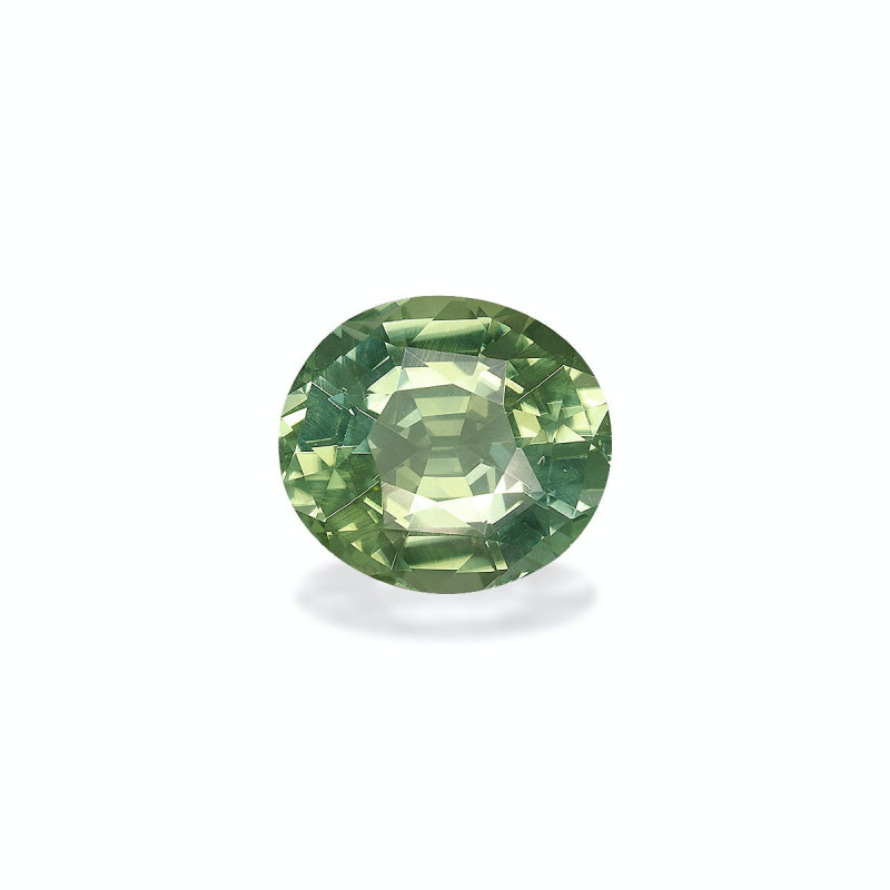 OVAL-cut Green Tourmaline Cotton Green 9.69 carats