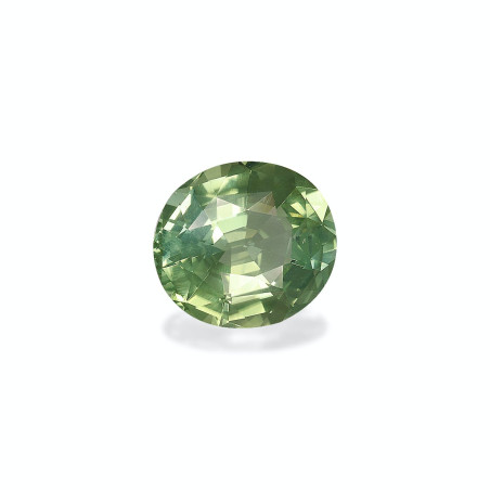 Grüner Turmalin lengte OVAL Baumwollgrün 9.69 karaten