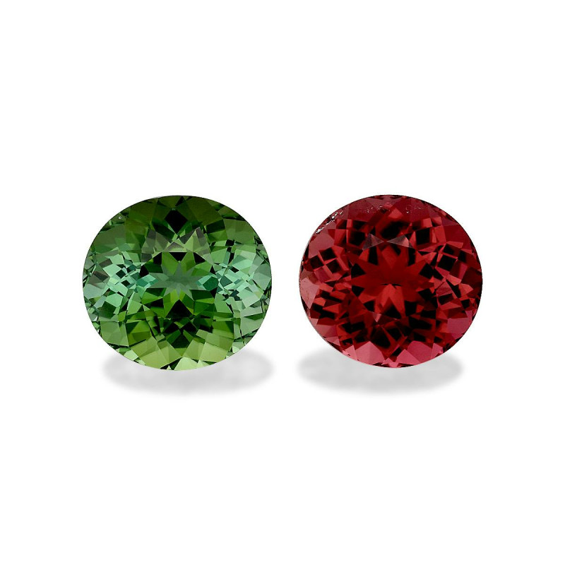 互补色电气石 taille 椭圆形  17.93 carats
