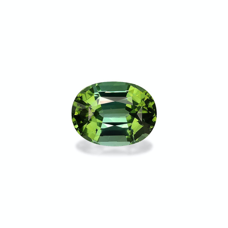 OVAL-cut Green Tourmaline Basil Green 12.49 carats