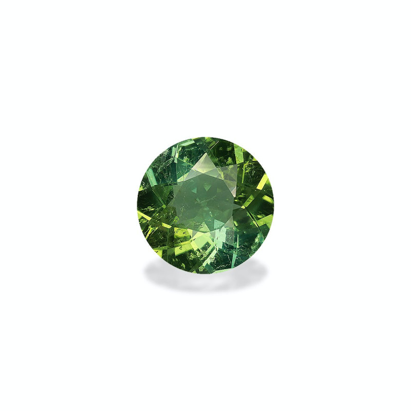 ROUND-cut Green Tourmaline Lime Green 7.55 carats