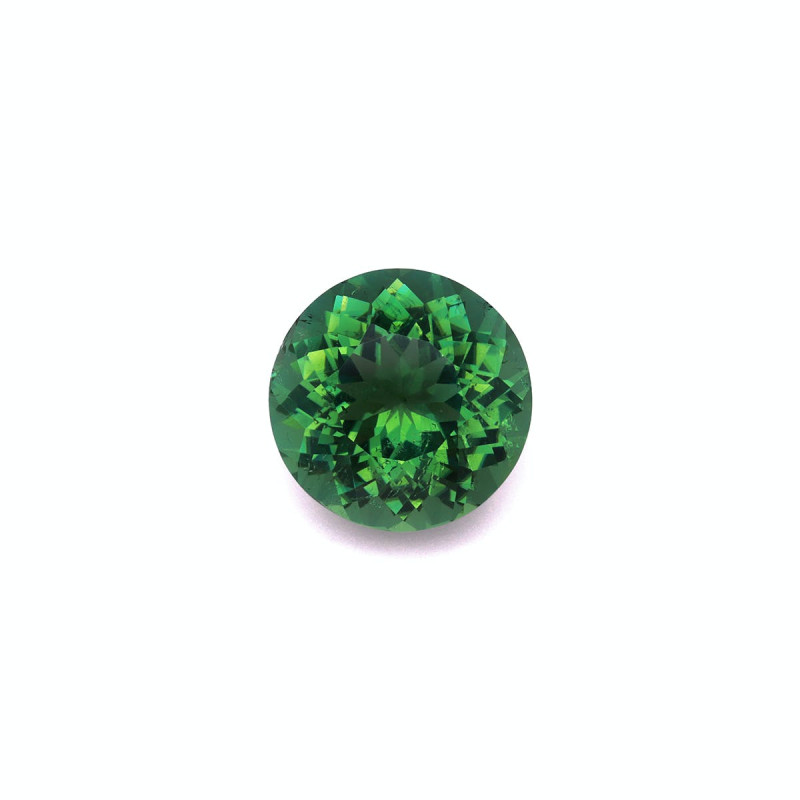 Tourmaline Verte taille ROND Vert 15.15 carats