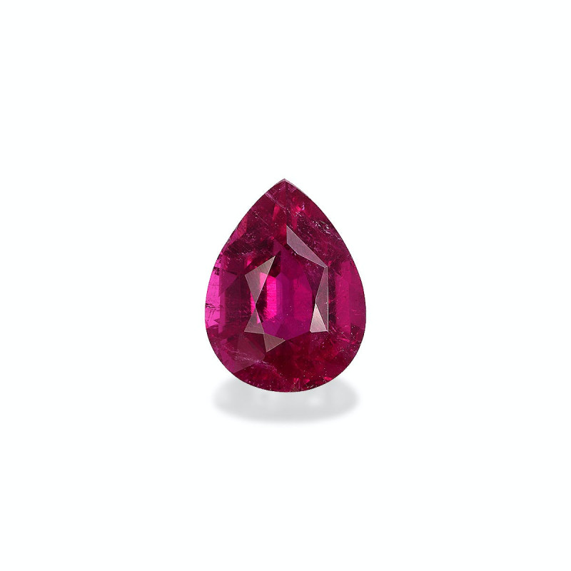 Pear-cut Rubellite Tourmaline Rose Red 3.14 carats