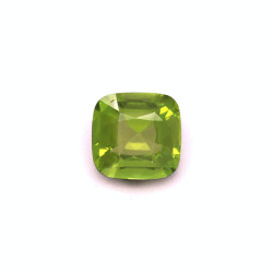 CUSHION-cut Peridot Lime...