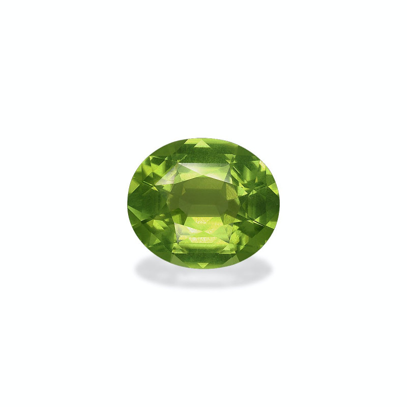 OVAL-cut Peridot Pistachio Green 7.18 carats