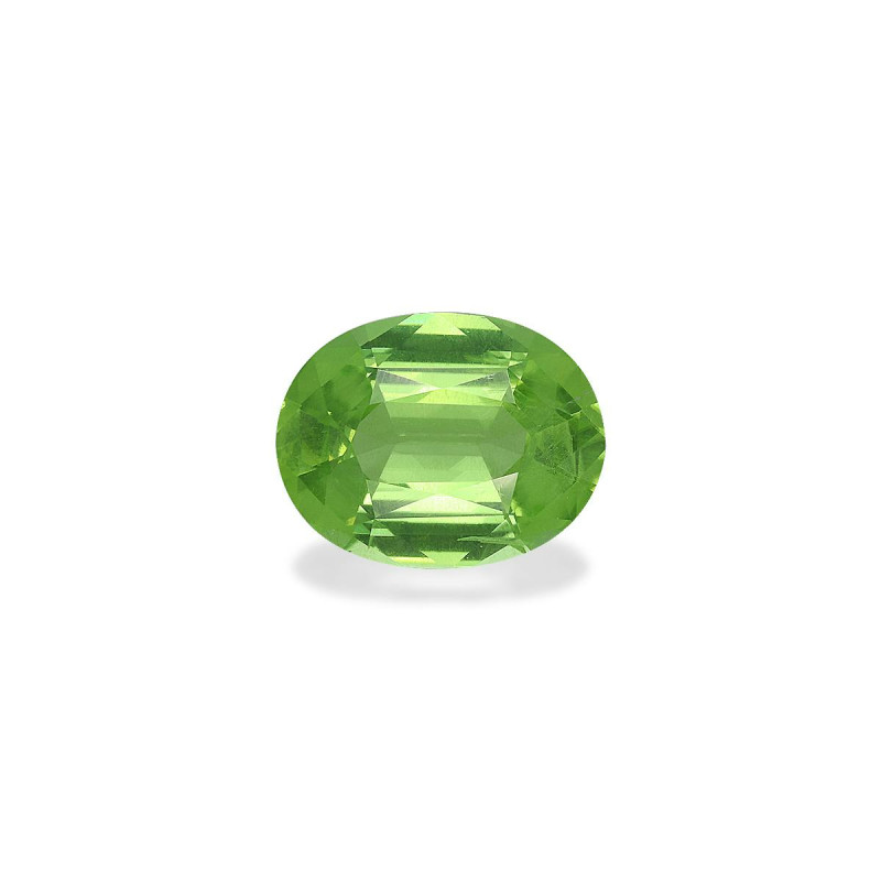 OVAL-cut Peridot Lime Green 4.12 carats