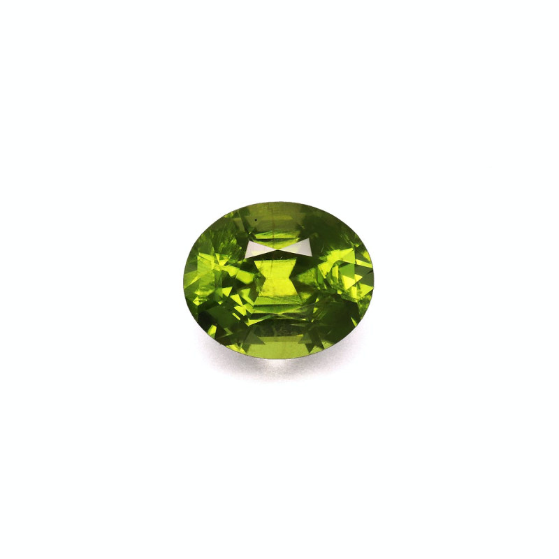 OVAL-cut Peridot Pistachio Green 4.43 carats