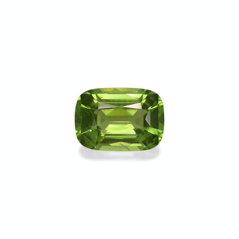 CUSHION-cut Peridot Pistachio Green 4.24 carats