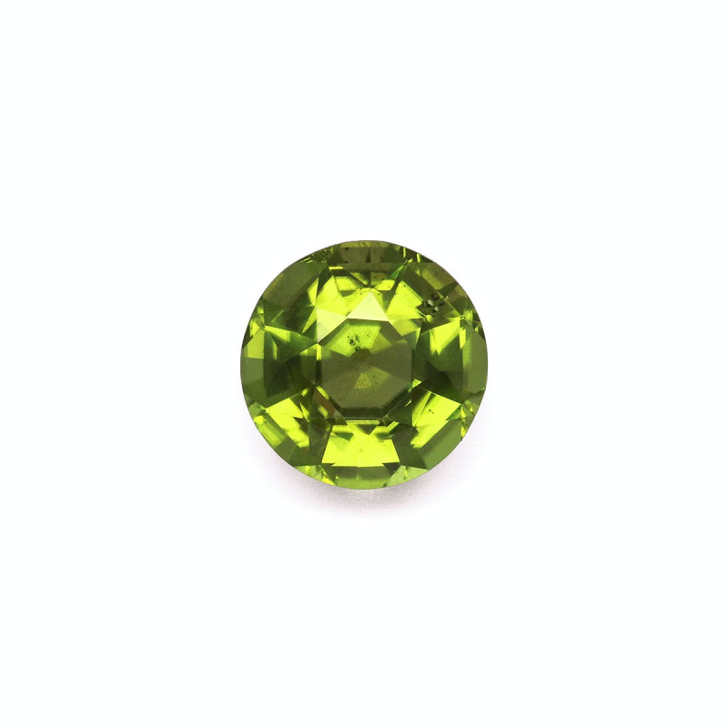 Péridot taille ROND Forest Green 4.97 carats
