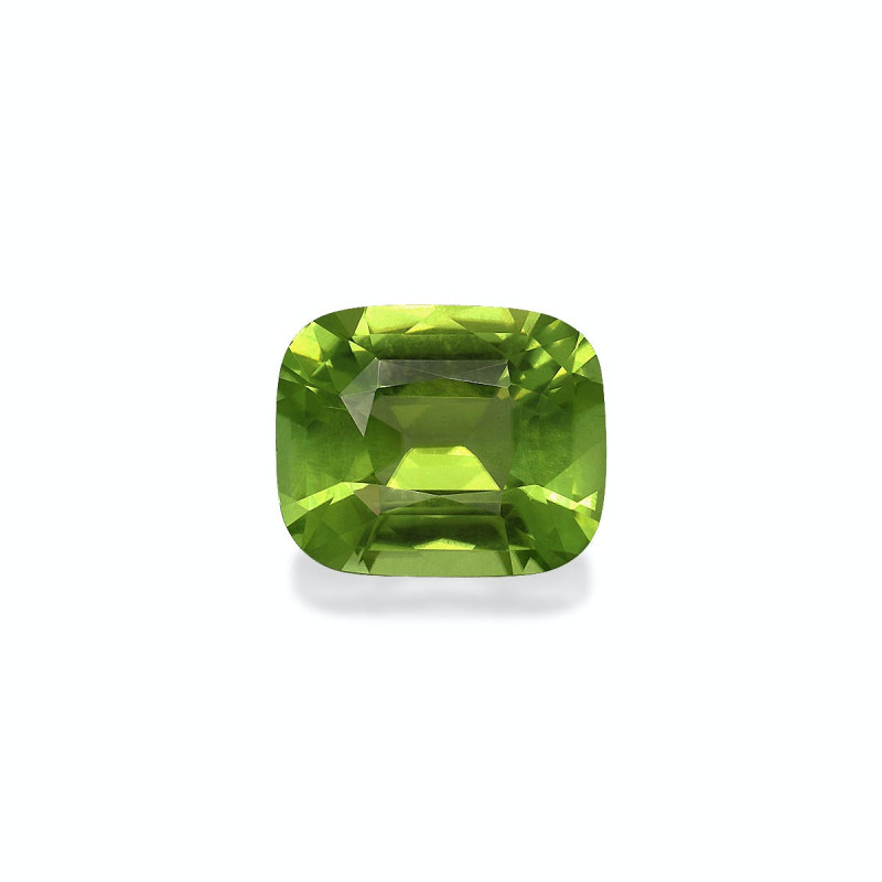 CUSHION-cut Peridot Pistachio Green 4.57 carats