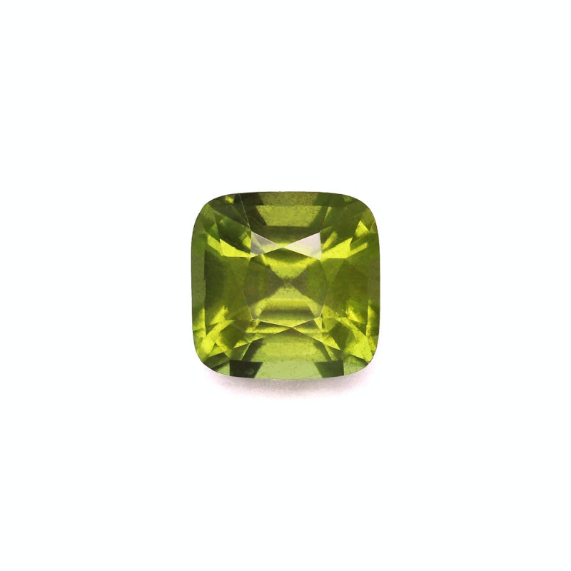 CUSHION-cut Peridot Lime Green 3.98 carats