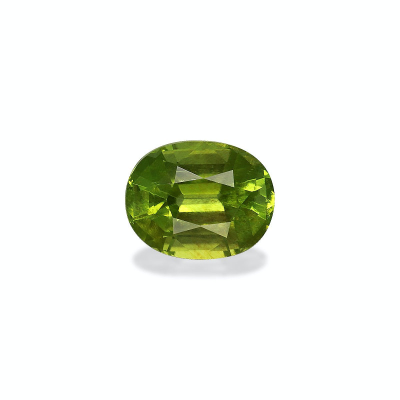 OVAL-cut Peridot Lime Green 3.66 carats