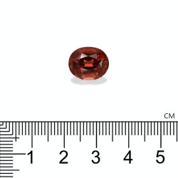 Ovale Scarlet Rode Malaya Granaat 7.71 karaat