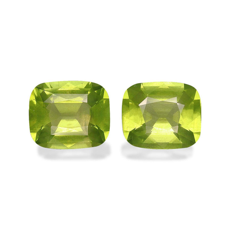 CUSHION-cut Peridot Lime Green 7.57 carats
