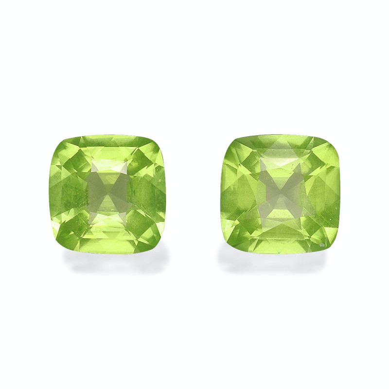 CUSHION-cut Peridot Lime Green 4.25 carats