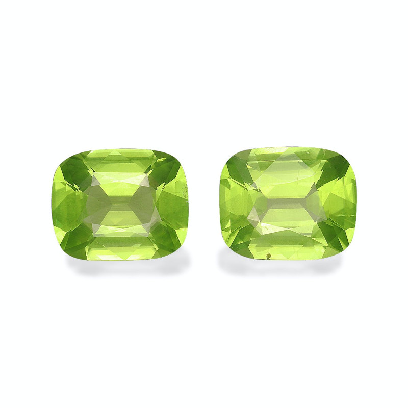 CUSHION-cut Peridot Lime Green 7.29 carats