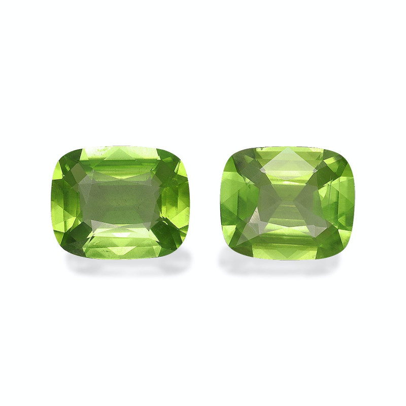 CUSHION-cut Peridot Lime Green 7.07 carats